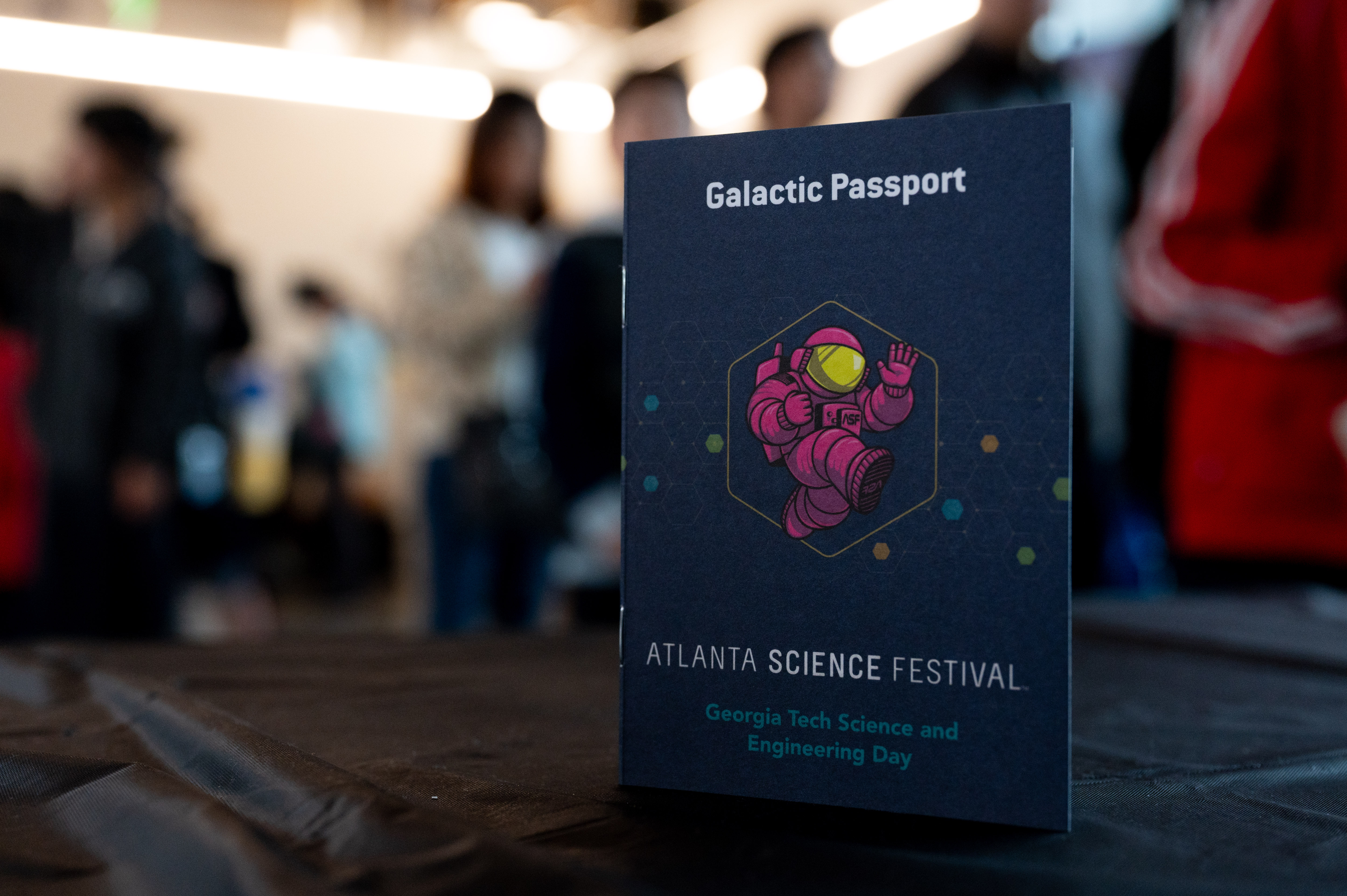 The Atlanta Science Festival Galactic Passport that visitors used to navigate their explorations around Georgia Tech's campus (Credit: Joya Chapman) The Atlanta Science Festival Galactic Passport that visitors used to navigate their explorations around Georgia Tech's campus (Credit: Joya Chapman)