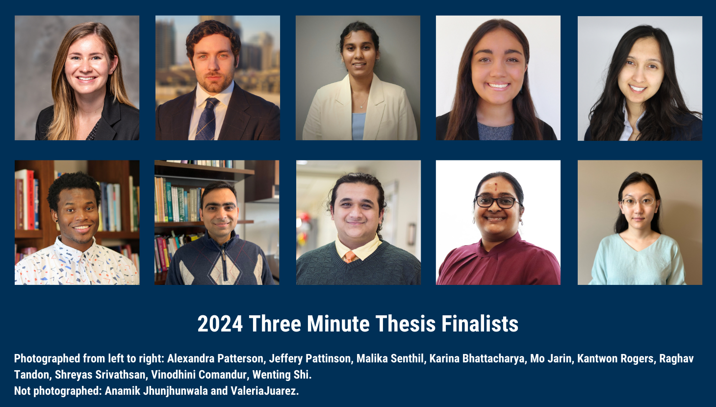 Photographed from left to right: Alexandra Patterson, Jeffery Pattinson, Malika Senthil, Karina Bhattacharya, Mo Jarin, Kantwon Rogers, Raghav Tandon, Shreyas Srivathsan, Vinodhini Comandur, Wenting Shi.
Not photographed: Anamik Jhunjhunwala and ValeriaJuarez.
Photographed from left to right: Alexandra Patterson, Jeffery Pattinson, Malika Senthil, Karina Bhattacharya, Mo Jarin, Kantwon Rogers, Raghav Tandon, Shreyas Srivathsan, Vinodhini Comandur, Wenting Shi.
Not photographed: Anamik Jhunjhunwala and ValeriaJuarez.